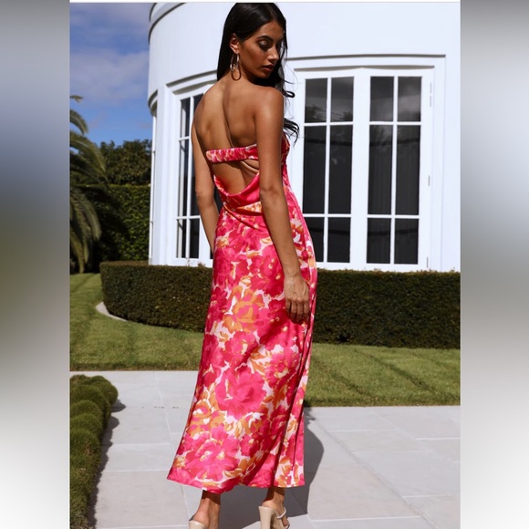 Letters Of Mine Maxi Dress Pink by Hello Molly - Picture 2 of 3